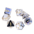 thumbnail image 2 of Juego De Dados Poliédricos, Números Transparentes De Resina, Dados De Juego De Mesa De Doble Color 7 Uds Para Juegos De Mesa Mgaxyff Blanco y azul, 2 of 8