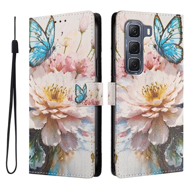 FOXDOCK Funda Tipo Cartera para infinix Hot 60 Pro 4G con Soporte y Correa – Diseño de Patrones Lindos
