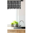 thumbnail image 3 of Ambesonne Bohemian Valance Pack of 2, Indigenous Chevron Pattern, 54"X18", Black White, 3 of 4
