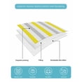 thumbnail image 5 of Quilts Twin-XL Size Bedding Set, Yellow Stripe Lightweight Quilted Comforter, Geometric Grey White Vertical Striped Soft Reversible Bedspread Coverlet with Pillow Covers for All Season, 68" x 98", 5 of 7