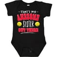 thumbnail image 3 of Inktastic That's My Awesome Sister out There with Softballs Boys or Girls Baby Bodysuit, 3 of 5
