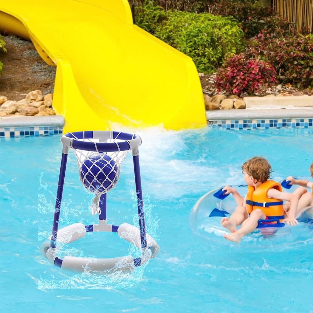 Floating Water Basketball Game for Swimming Pool Pool Basketball Hoop Set Pool Toys Inflatable Basketball Pool Game for Kids Adults