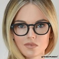 thumbnail image 4 of GRINDERPUNCH Classic Reading Glasses for Women and Men Stylish Lightweight Readers Round Readers for Women and Men - Black, 5.00, 4 of 4