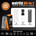 thumbnail image 2 of walrfid Car Screen Cleaner Spray and Wipe, Laptop Touchscreen Mist Cleaning Kit for Electronics Computer, iPad, CellPhone, MacBook, TV, Monitor, Tablet, Kindle Display, with White Graffiti Case - Grey, 2 of 6