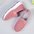 thumbnail image 6 of asdoklhq Sneakers for Women Under $20, Women Solid Color Flying Shoes Casual Mesh Lacing Pumps Flat Sequins Sports Shoes, 6 of 9