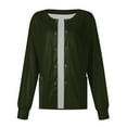 thumbnail image 3 of Evdexr Women's Front Scrub Jacket 2-Way Stretch Uniform Army Green Army Green#1, 3 of 4