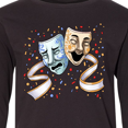 thumbnail image 4 of Inktastic Tragedy and Comedy Stage Masks Long Sleeve Youth T-Shirt, 4 of 5
