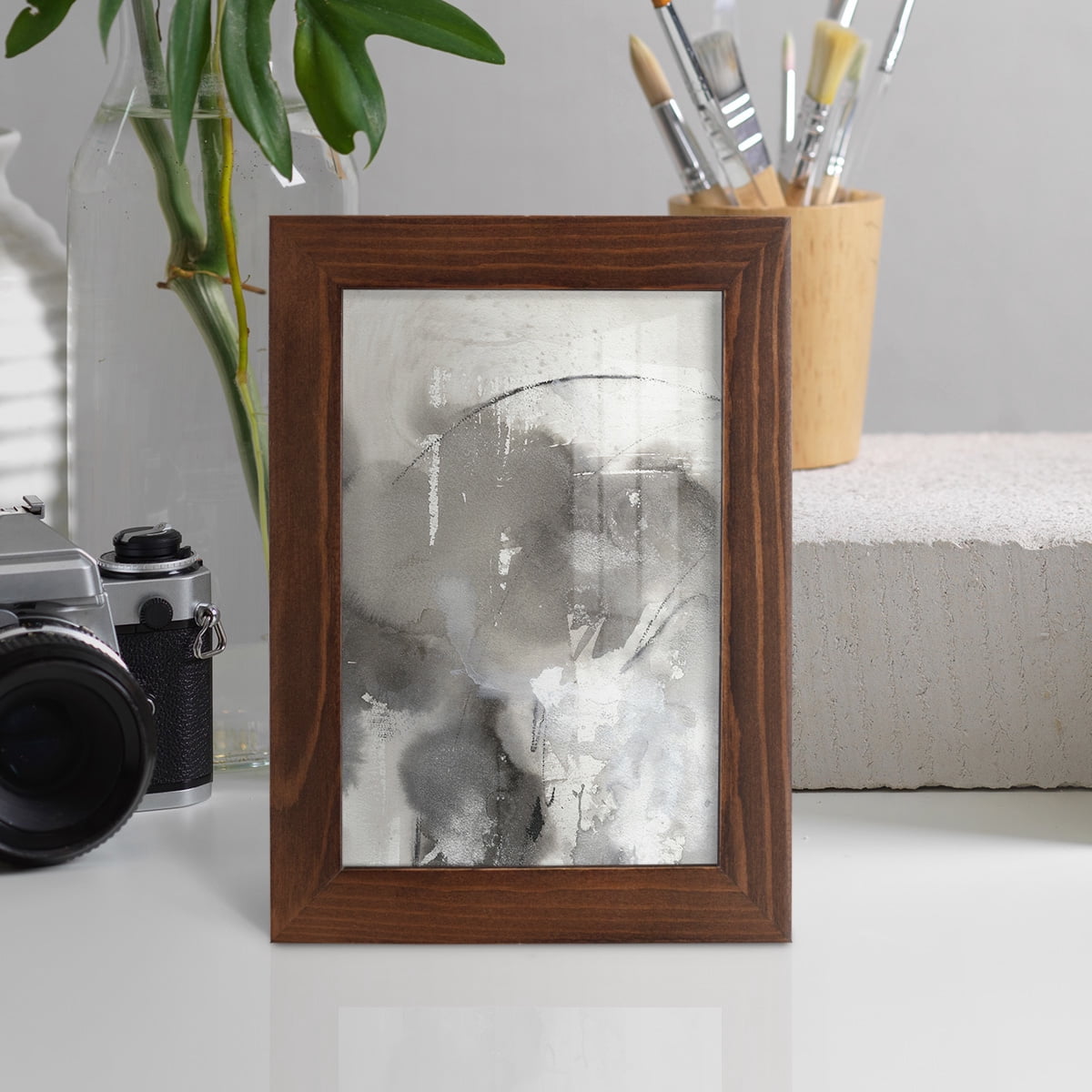 Mystical Objects I - Framed Print w/glass - Chestnut