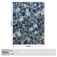 thumbnail image 4 of Creowell Blanket Abstract Terrazzo Mosaic Navy &amp; Light Blue Pattern Throw Blanket for Couch Old Fashioned Cultural Mosaic Print Super Soft Flannel Throw Blanket for Bed Couch Car, 4 of 6