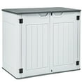 thumbnail image 6 of Uforic Outdoor Resin Tool Locker Without Shelf, Lockable Door & Lift-up Roof, 47 Cu Ft, Light Gray, 6 of 6