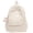 White, variant on Solid Color School Backpack, Cute Aesthetic Daypack with Drawstring Side Pockets&Pendant, Heavy Duty Backpack for Outdoor Shopping Travel, Pink