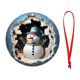 thumbnail image 2 of Fiudx Ofertas relámpago del día 1 pieza de muñeco de nieve redondo de madera para Navidad, colgante de coche plano, adorno festivo para colgar en el árbol de Navidad, 2 of 7