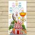 thumbnail image 1 of Toalla de Mano ABPHQTO Parque de Atracciones Escena Muchos Paseos 75x140 cm, 1 of 1