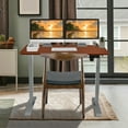 thumbnail image 3 of Topbuy Electric Height Adjustable Mobile Standing Desk Home Office Stand Up Computer Workstation Teak, 3 of 10