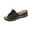 Black, variant on LOVZFMLL Slide Sandals for Women with Arch Support Summer Casual Open Toe Bowknot Beach Slippers Comfort Walking Outdoor Slides Slip On Black 5.5
