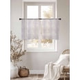 thumbnail image 2 of Purple Botanical Sheer Curtains 45 Inch Length 2 Panels Set, Farmhouse Spring Summer Branch Voile Window Treatment Rod Pocket Small Kitchen Curtains Drapes for Bedroom 52"x45"x2, 2 of 7