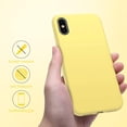 thumbnail image 4 of Entronix Silicone Soft Case Designed for iPhone XS Max Shockproof Durable Slim Fit, (Yellow), 4 of 7