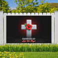 thumbnail image 5 of Red Poppy Remembrance Day Banner Cross Design Memorial Decoration Last We Forget for Commemoration Event Tribute Ceremony, 5 of 7