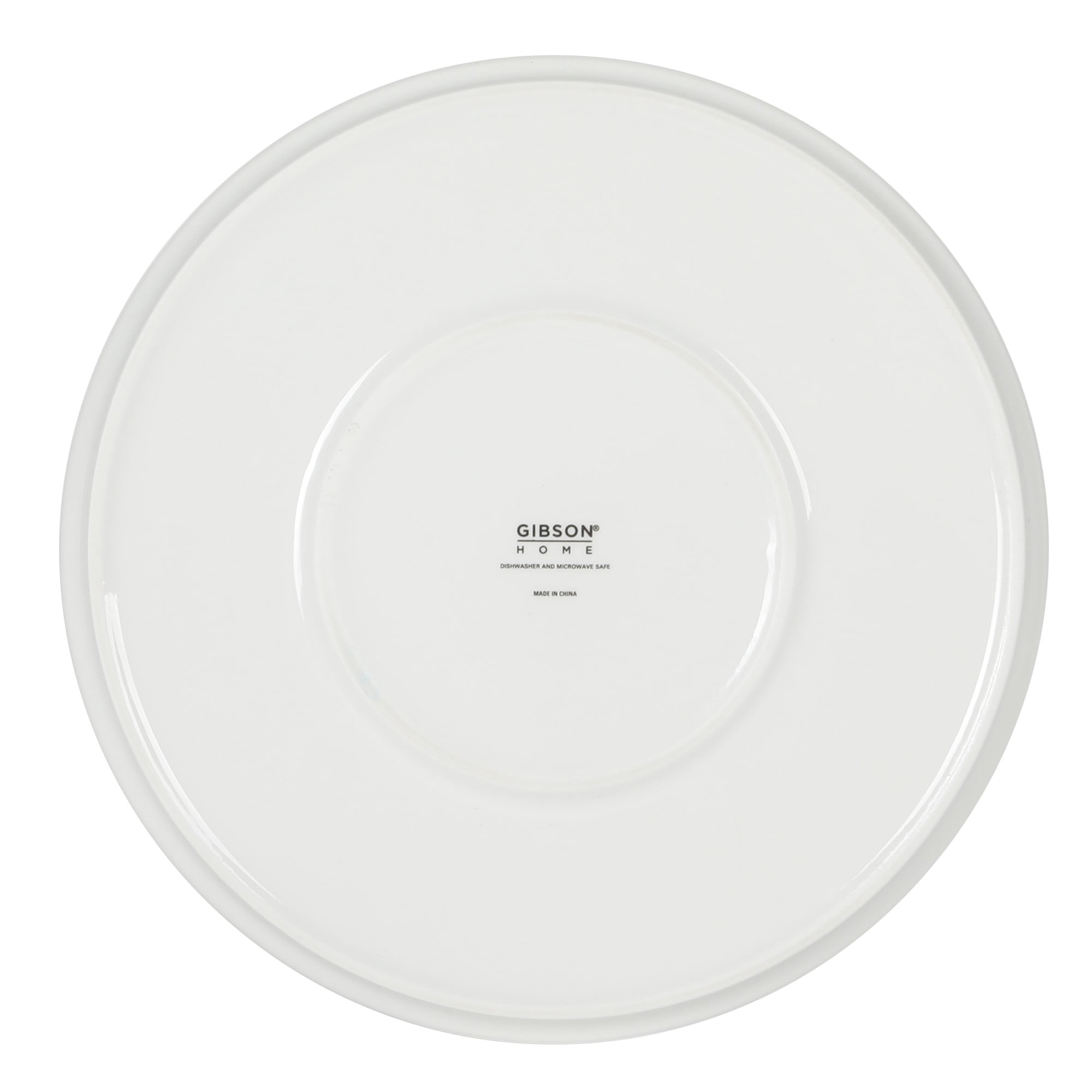 Gibson Home Rothenberg Plates and Bowls 18 Piece Porcelain White Dinnerware Set | Stackable Dishes | Microwave & Dishwasher Safe