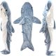 thumbnail image 1 of Shark Blanket Hoodie Adult & Kid, Shark Costume, Shark Blanket Wearable, Cozy Shark Pajamas（170cm）, 1 of 2
