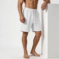 thumbnail image 6 of MYAOYI Men's Soft Fleece Shorts Elastic Waist Drawstring Casual Lounge Gym Shorts, 6 of 7