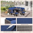thumbnail image 3 of AECOJOY Ensemble de Mobilier de Jardin 7 Pcs avec Housse de Protection, Comprenant un Canapé en Coin, une Table et un Ensemble de Patio en Rotin en PE Bleu., 3 of 8