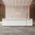thumbnail image 1 of Clinic White Reception Desk Clinic Parental Advisory Checkout Counter Shop Cash Desk Luxury Information Mostrador Bar Furniture My Lux Decor Round, 1 of 8