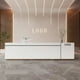 thumbnail image 2 of Clinic White Reception Desk Clinic Parental Advisory Checkout Counter Shop Cash Desk Luxury Information Mostrador Bar Furniture My Lux Decor Round, 2 of 8