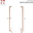 thumbnail image 5 of HYDROWARE Modern Contemporary Long Stainless Steel Push Pull Door Handle for Home Entrance Glass Shower Wooden Barn & Office Store Shop Doors - Copper - 48 Inches, 5 of 5