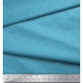 thumbnail image 2 of Soimoi Blue Poly Georgette Fabric Diamond Geometric Printed Fabric 1 Yard 52 Inch Wide, 2 of 5