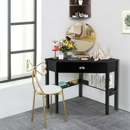 Computer Corner Desk Laptop Writing Table Wood Workstation Home
