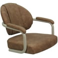 thumbnail image 4 of Swivel Metal Bar Stool 30" - M-70 WB - Pecan Brown Vinyl - Beige, 4 of 4