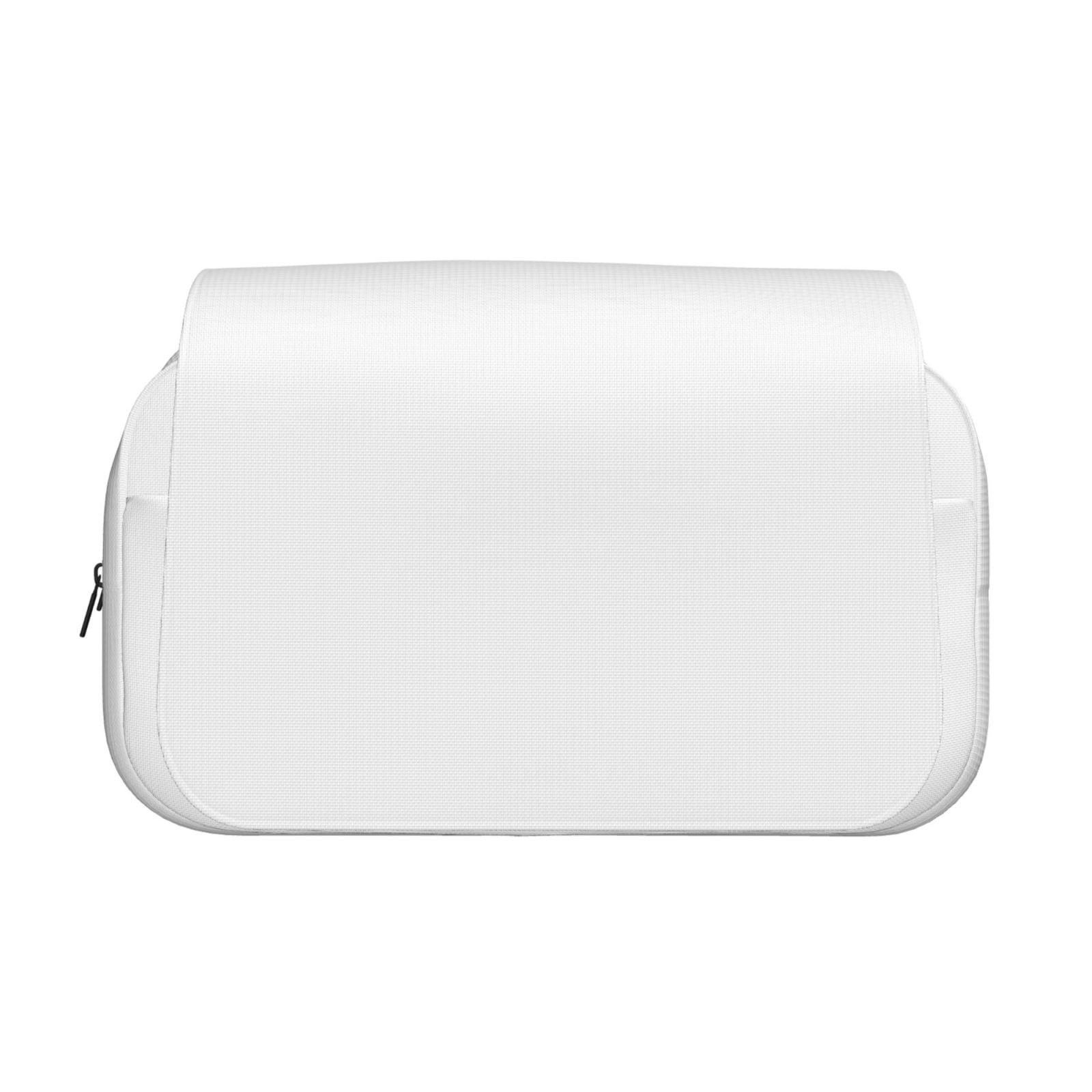 Rateoe White Pattern Double Clamshell Pen Case, Storage Organizer with Two Zipper Compartments– Holds Up to 50 Pencils & Pens