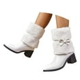 thumbnail image 3 of KANG Winter Fashion Ankle Boots On Collar Bow Knot Comfortable Casual Dress Shoes, 3 of 9