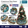thumbnail image 3 of Woodland Animal Scandinavian Folk Christmas Tree Skirt, 3 of 7