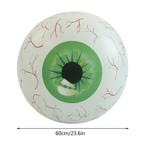 Globo ocular inflable de Halloween de 23,6 pulgadas, luminoso, que cambia de color, decoración para fiestas, bola decorativa