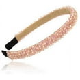 thumbnail image 1 of HSHDLDF Serre-Tête Mode Étincelant 4 Rangées Cristal Strass Perles (Rose), 1 of 7