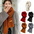 thumbnail image 2 of QHUDLV Thick Warm Knitted Scarf in Winter Autumn Soft Solid-Color Fashion Scarves, 2 of 9