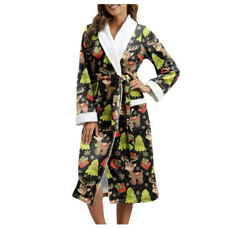 

Woman Long Sleeves Pajamas Cool and Breathable Dress Suitable for Girl Woman Lover Mother
