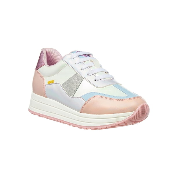 Tenis Con Plataforma Glitter Mujer Juvenil Tipo Piel Blanco blanco 22 Tropicana 005B3F