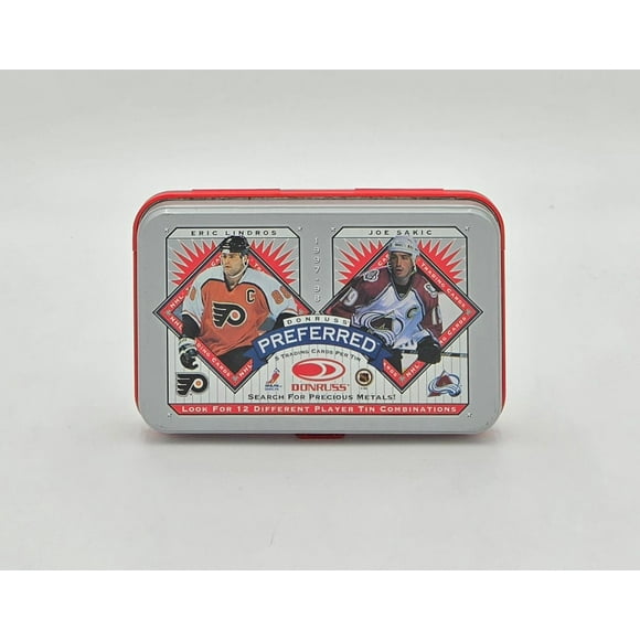 1997/98 Donruss Preferred NHL Hockey Card Collectible Tin (5 Cards) Eric Lindros, Joe Sakic