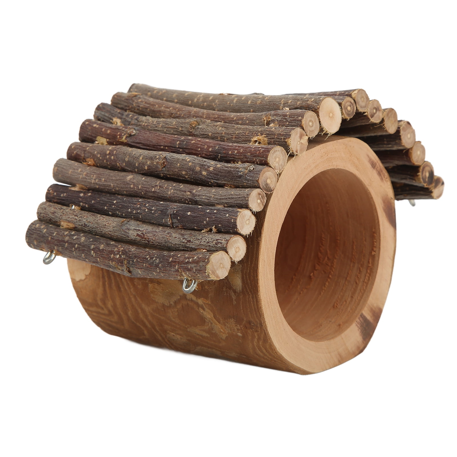 Wooden Hamster Tree Hole, Exercise Cage Decoration Fun Toy Safe Hamster