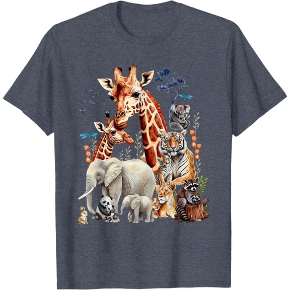 Wildlife Safari Zoo Animals Birthday Party T-Shirt - Jungle Adventure Theme