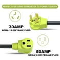 thumbnail image 2 of Welder Plug Adapter,NEMA 14-50P to NEMA 6-50R,4 Prong to 3 Ponng 50 Amp Welder Plug Adapter Cord,STW 10 AWG(1.5FT), 2 of 5