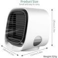 thumbnail image 2 of Aire acondicionado portátil, enfriador de aire personal recargable con 3 velocidades, mini ventilador de aire acondicionado con luz nocturna, ventilador de escritorio silencioso para el hogar, dormito, 2 of 7