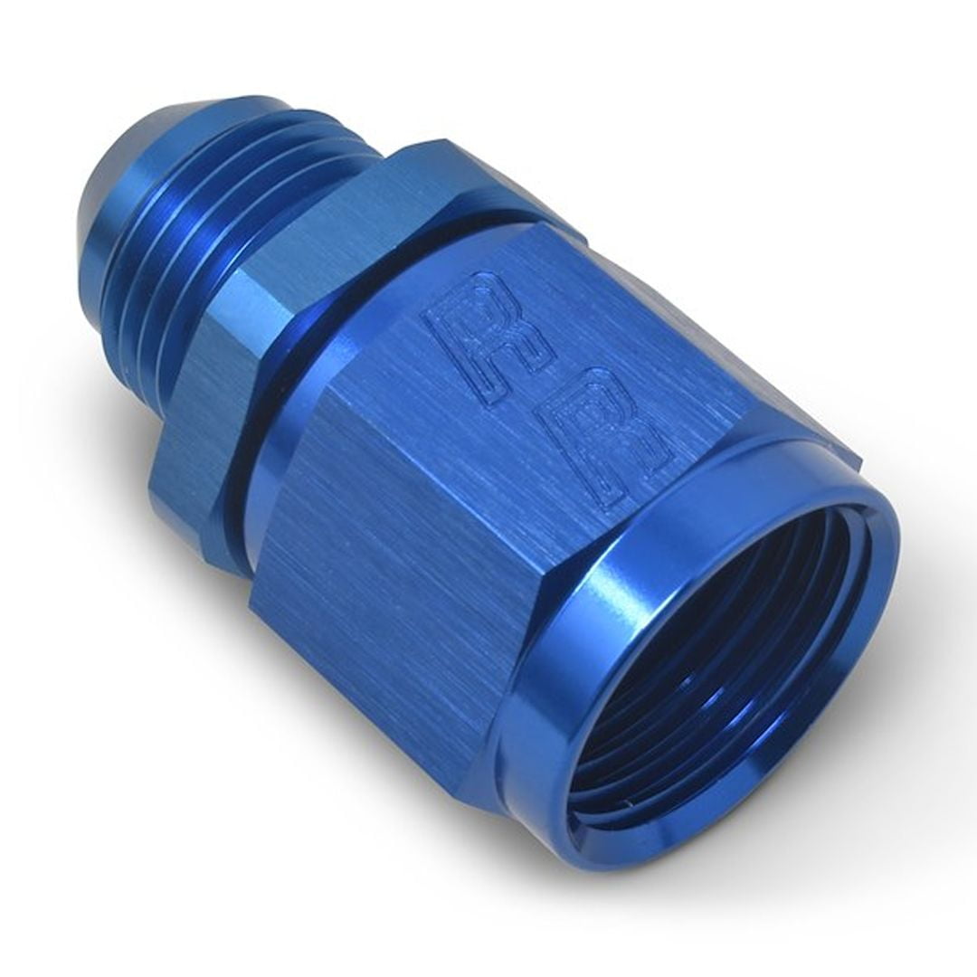 Russell Performance -8 AN Female to -6 AN to Male B-Nut Reducer (Blue)