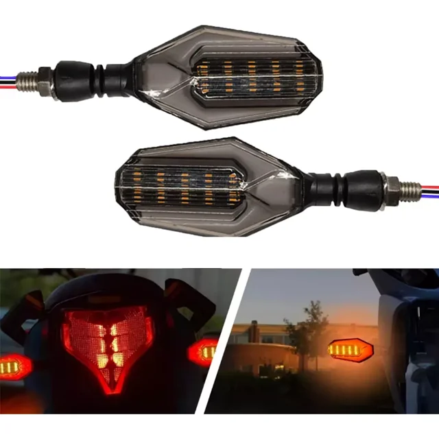 Direccionales Focos Faros Led Motocicleta Efecto Neon 2pz