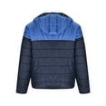 thumbnail image 3 of hopeusnice Men's Winter Two Tone Hooded Padded Puffer Jacket Warm Lightweight Coats with Zipper Pockets Blue XXXL, 3 of 8
