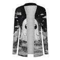 thumbnail image 6 of Kilaqueen Lightweight Cardigans for Women Trendy Open Front Halloween Cardigan Loose Long Sleeve Medium Length Coat Bat Pumpkin Graphic Fall Tunic Shirt, 6 of 7