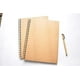 thumbnail image 5 of Cuaderno de bocetos en espiral, cuaderno grande con tapa de papel kraft, bloc de bocetos en blanco, encuadernado con alambre para dibujar y pintar (paquete de 2), 60 hojas A4, 5 of 6
